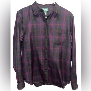 Lauren Ralph Lauren Women's Plaid Shirt - Black and Red